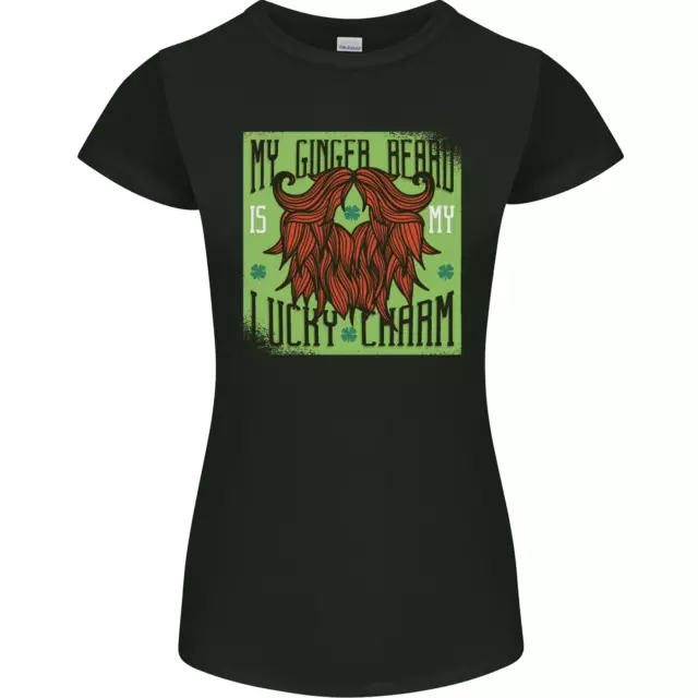 Jour de la st Patrick Gingembre Barbe Lucky Charm Femmes Petite Coupe T-Shirt