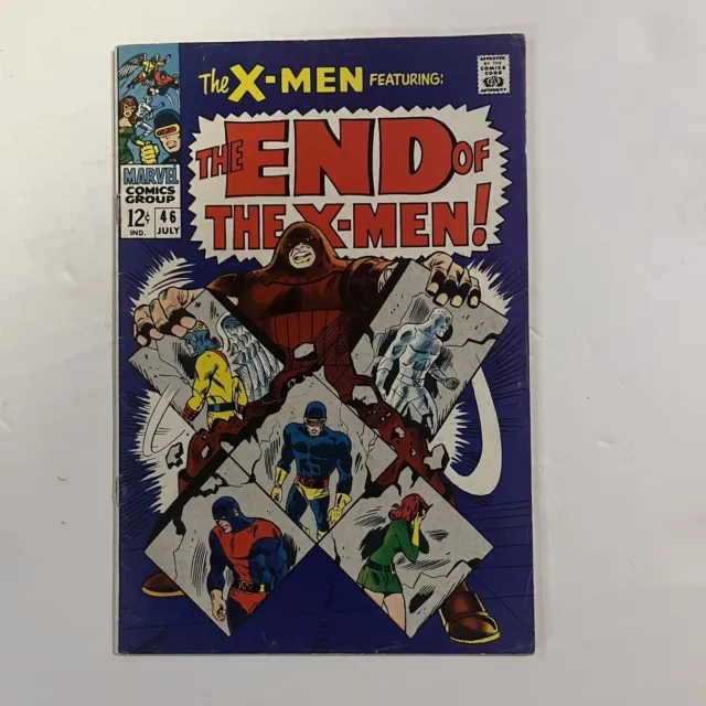 X-Men #46 - Beautiful VG/FN Copy! Iceman Origin! Juggernaut Classic Cover!