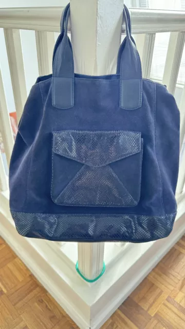 sac a main Bensimon bleu marine en cuir