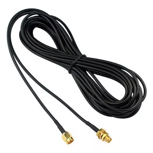 RP-SMA Female to RP-SMA Male 5m Extension Cable for Wifi GPS Ham Radio Antenna