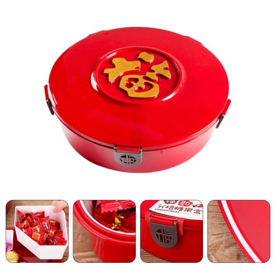 YFOZCOM Contenitore per Alimenti Rotante A Forma di Fiore Portafrutta Secca da Tavolo Porta Caramelle in Plastica Portafrutta Secca da Tavolo Scatola per Frutta Secca Noccioline Spuntini 25Cm,Blu 
