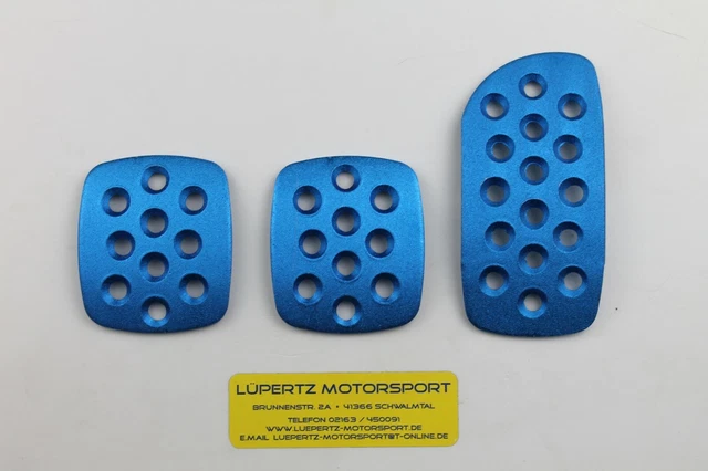 universal Aluminium Pedalsatz blau Rally Slalom Trackday Youngtimer Motorsport universal Aluminium Pedalsatz blau Rally Slalom Trackday Youngtimer Motorsport