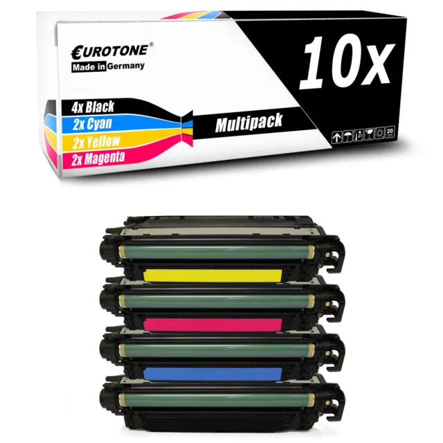 10x Eurotone Toner für HP Color M 652dn M 652n mit je ca. 22.000/27.000 Seiten