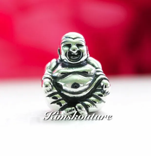 Authentic Sterling Silver Smiling Buddha Charm 790478