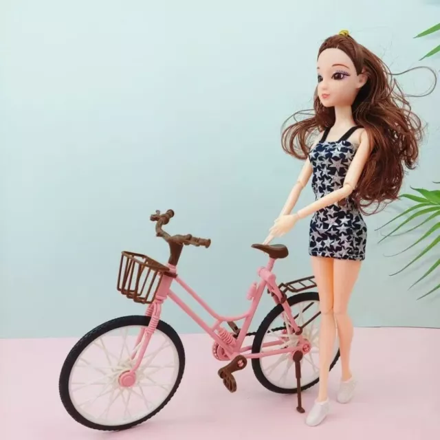 1/6 Scale Dollhouse Mini Bicycle Bike Dream Miniature Gift 11.5" Toy Accessorie 2