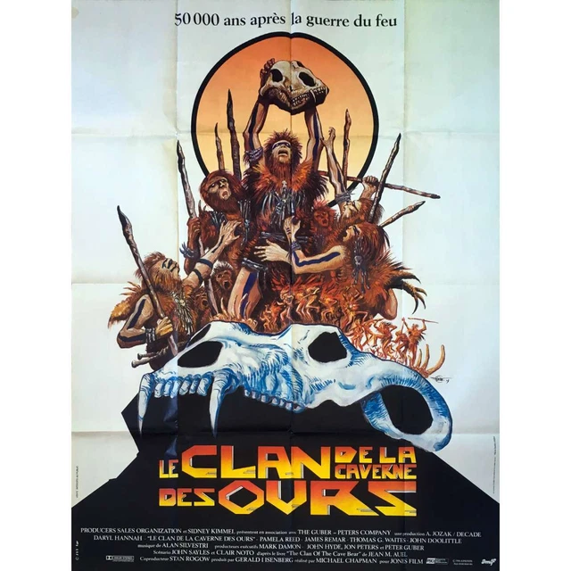 LE CLAN DE LA CAVERNE DES OURS Affiche de film  - 120x160 cm. - 1986 - Daryl Han