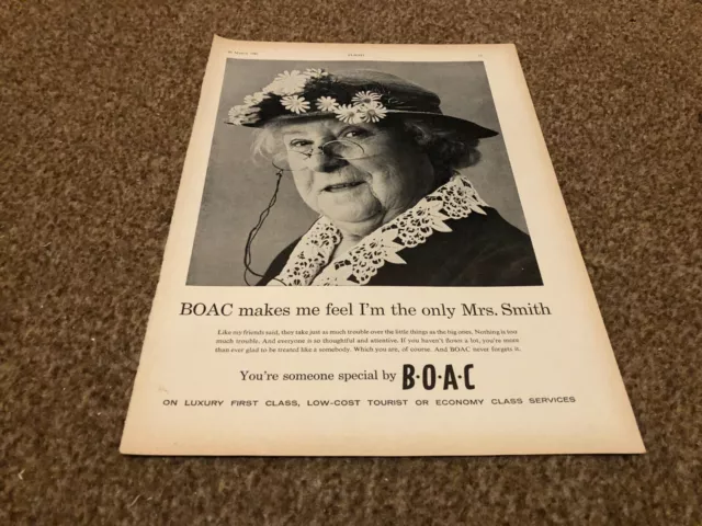 Ac75 Werbung 11X8 B.o.a.c. - Britische Ovesears Airways Corporation