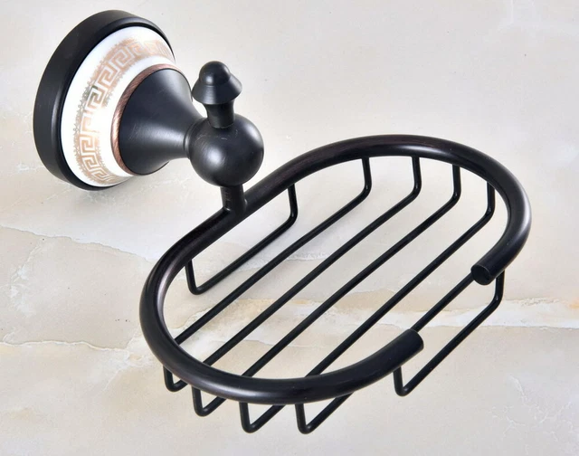 Bathroom Wall Mount Soap Basket Black Oil Rubbed Brass Soap Dish Holder 2ba221