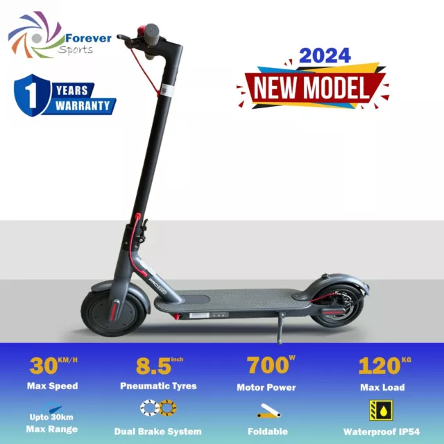 2024 Electric Scooter 700W 30km/h 8.5inch tyres 30km range foldable escooter BLK