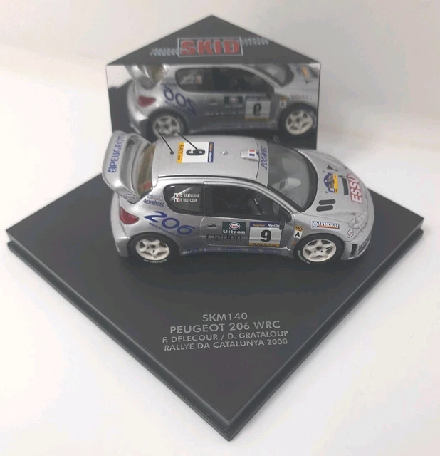Box Peugeot 206 WRC Rallye Monte-Carlo (2000) 1/43 Norev Grey Metal