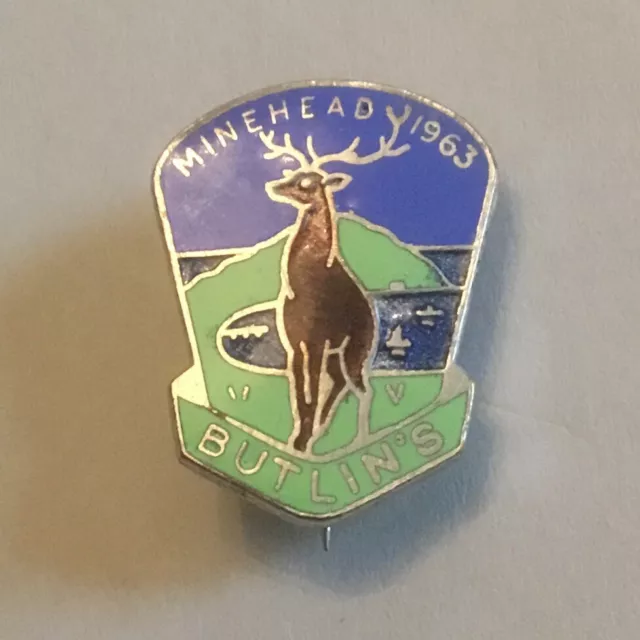 Rare old original Butlins badge : Minehead 1963