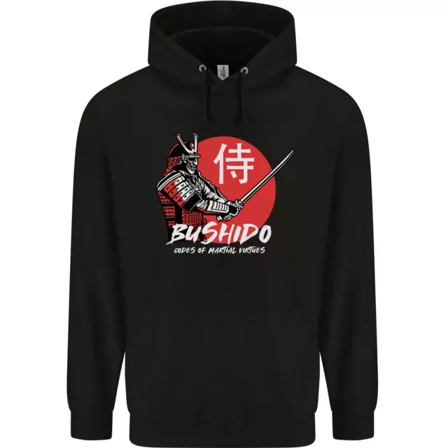 Felpa con cappuccio Bushido Samurai Warrior Sword Ronin MMA da uomo 80% cotone
