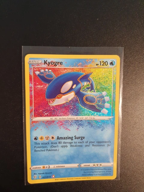 Pokémon TCG Kyogre Shining Fates 021/072 Holo Amazing Rare