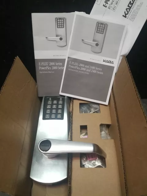 Push Button Lock Entry, Chrome, Kaba E-Plex 2000