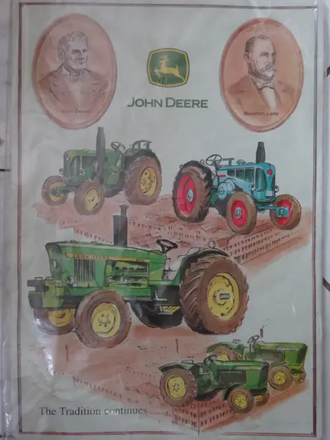 John Deere Schild Tractor Trecker Blechschild Schlepper Oldtimer 50x35cm neu OVP