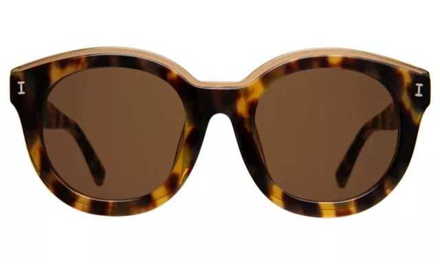 Illesteva Echo Park Tortoise w/ Brown Flat Sunglasses