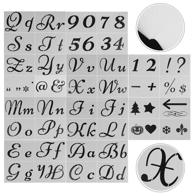40 PCS MODÈLE De Peinture Alphabétique Pochoirs Pour Enfants À Dessin ...
