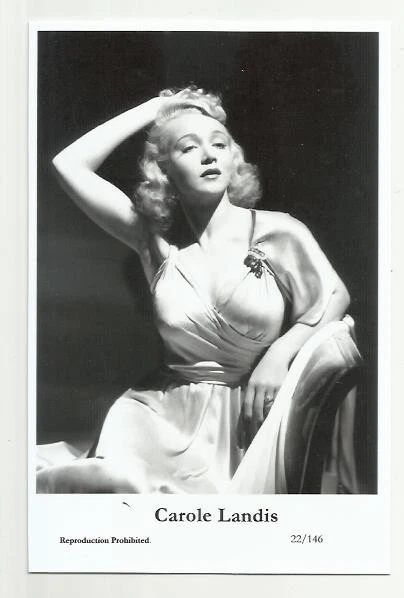(B1) Carole Landis Swiftsure Photo Postcard (22/146) Filmstar Pin Up Glamor