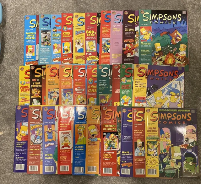 Simpsons Comic •Uk Version Bongo Comics Bundle Of 60 Comics - Vcg