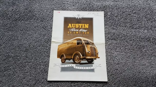 Austin Three Way 25 Cwt Van Sales Brochure