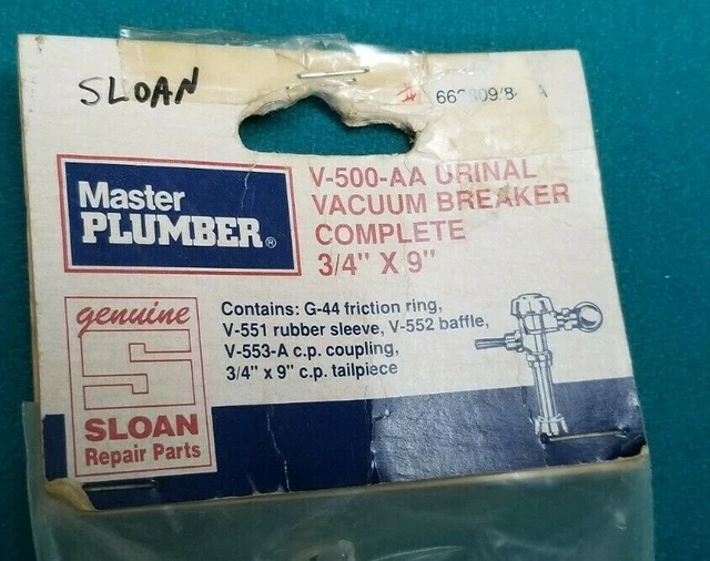Sloan V-500-AA Urinal Vacuum Breaker Flush Connection 3/4" x 9” NIP