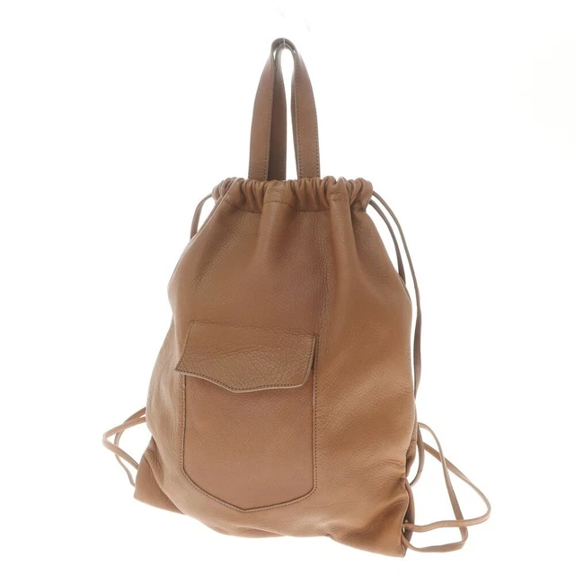 Niceness 2022 Spring And Summer Poger Deerskin Backpack Ruck Sack Brown W30.5Xh3