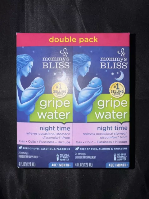 Mommy's Bliss - Gripe Water Night Time Double Pack - 8 FL OZ (2 Bottles)