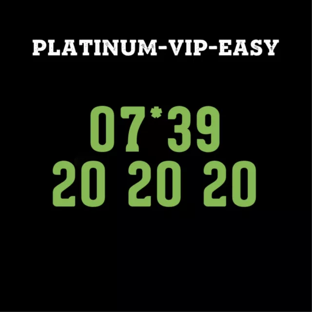 ⭐ Gold Easy Vip Memorable Mobile Phone Number Diamond Platinum Sim Card  39 20