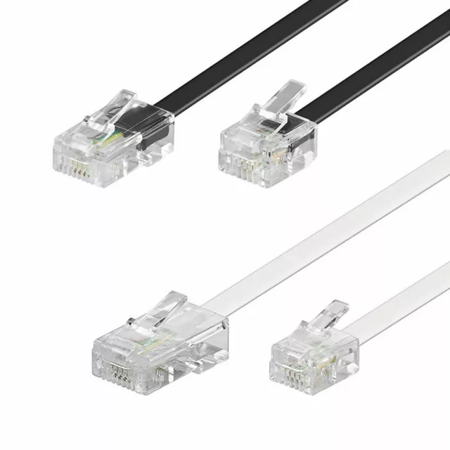 RJ11 to RJ45 ADSL Telephone Cable Modem Lead 8P4C - 6P4C Router to ASDL