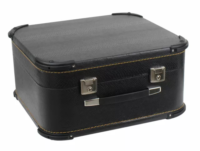 Malette Etui Rigide pour Accordeon 48 Basses Trolley Similicuir Rembourre Noir