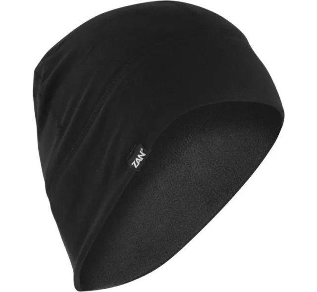 Zan SportFlex Fleece-Lined Helmet Liner & Beanie Black WHLF114
