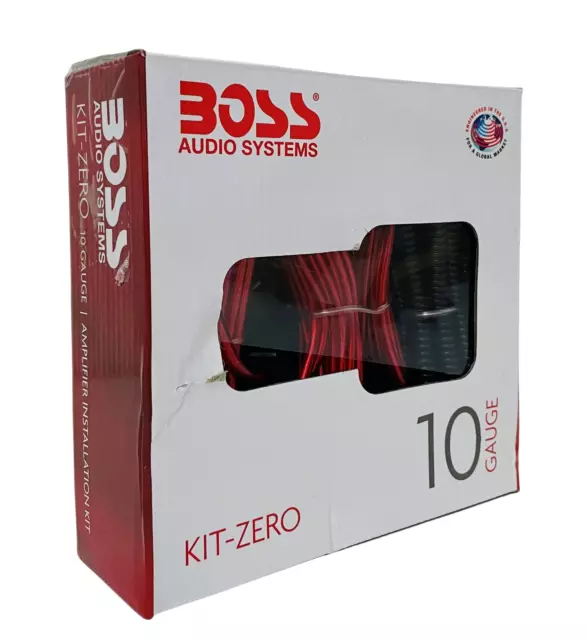 BOSS AUDIO KIT-ZERO 10 Gauge 2,6 mm Auto Installations-Set Verstärker Endstufe