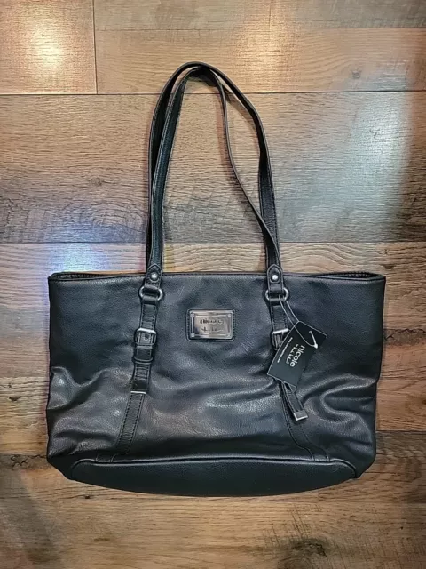 Black Nicole Miller Designer Purse Hand Bag TOTE Large NEW