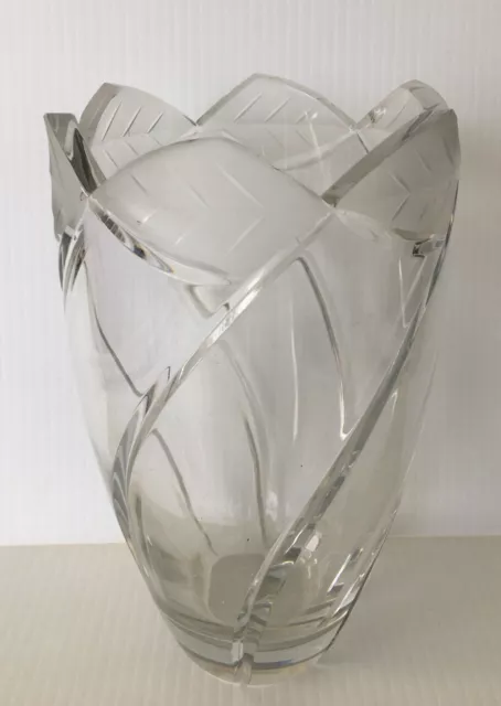 Choice Vintage 1990's- 2010's Heavy Clear Glass Decorative Vases