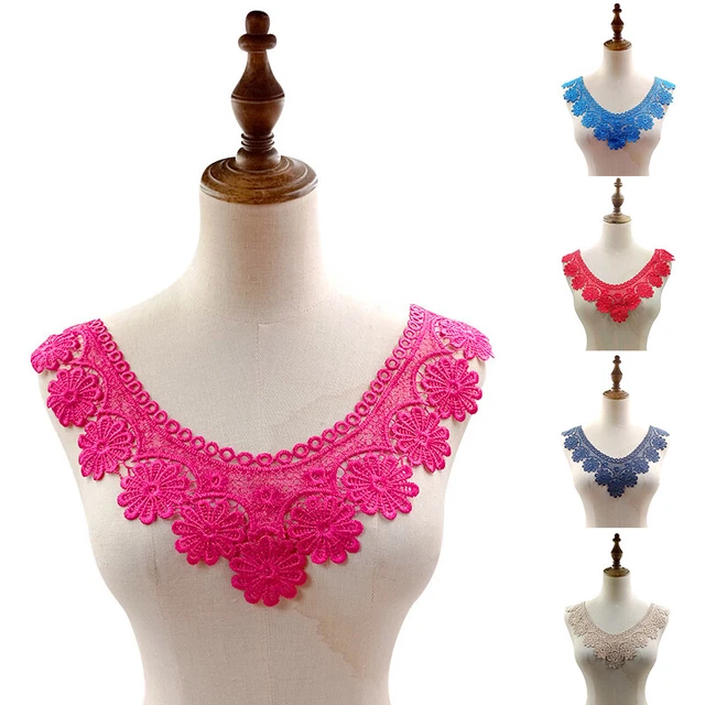 Cuello de flor bordado decoración collar falso elegante corsé bordado