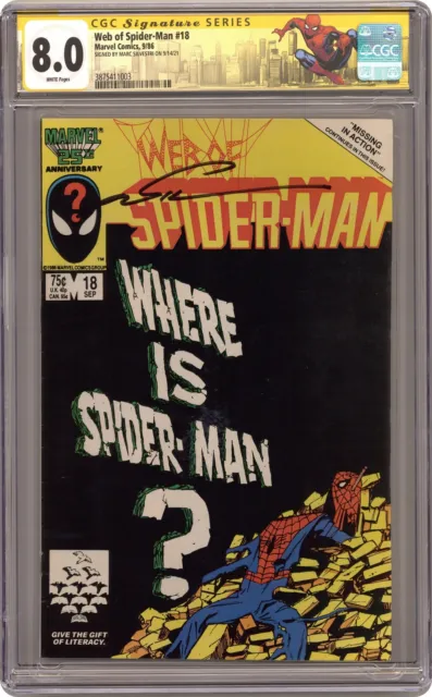 Web of Spider-Man #18D CGC 8.0 SS Marc Silvestri 1986 3875411003