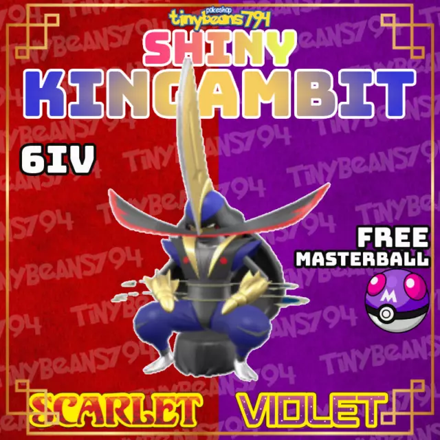 KINGAMBIT Shiny 6IV / Pokemon Scarlet and Violet / Competitive -  Israel