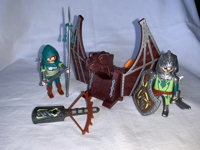 Playmobil 4840 Et 5911 - Catapulte Du Dragon Et Chevaliers Du Moyen-Âge (occasion)