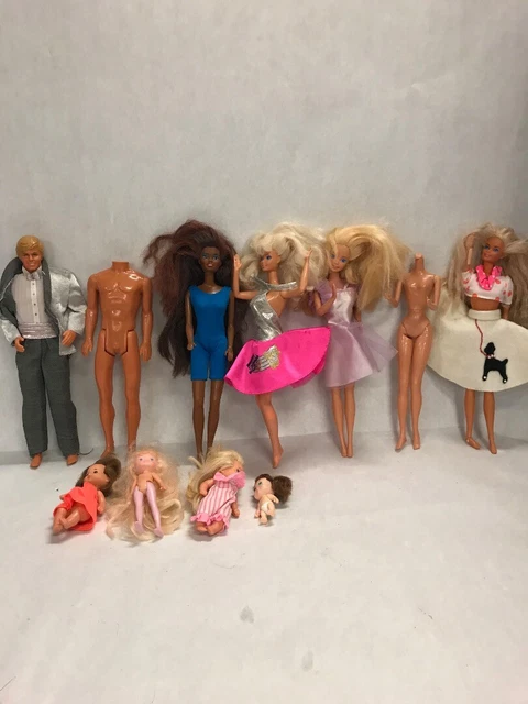 LOT DE 11 Mattel Poup es Barbie Ken 68 69 Vintage Jouet Enfant Mi