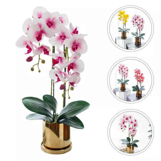 Simulation Phalaenopsis Artificial Orchid Flowers in Pot Artificial