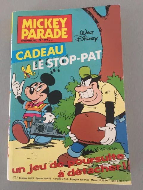 Ancien Livre BD MICKEY PARADE Walt Disney 1987 CADEAU LE STOP-PAT