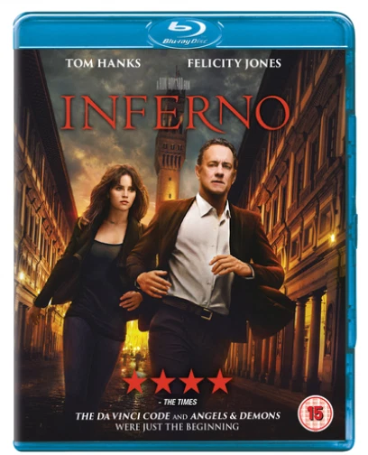 Inferno  (Blu-ray) Tom Hanks Felicity Jones Irrfan Khan Omar Sy Ben Foster