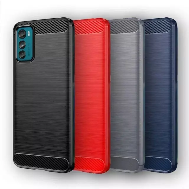 For Nokia G42 C12 C22 C32 G22 Case, Silicone Carbon Fibre Shockproof Phone Cover