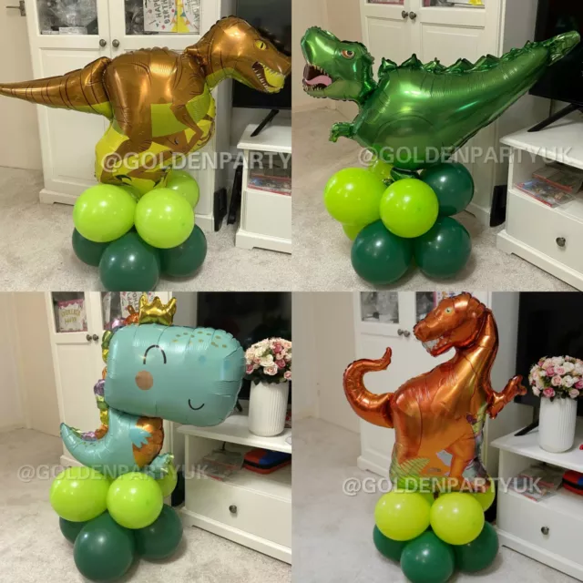 Dinosaur Large Foil Display Stand Balloons Jungle Birthday Kids Party Fun Decor