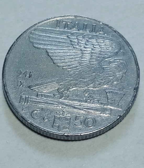 7 MONETE DA 50 cent-1939 (3-XVII)(4-XVIII) + quella difettosa che è del 41