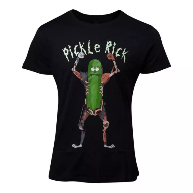 RICK AND MORTY Masculino Pickle Rick Camiseta, Pequeño, Negro (TS672408RMT-S)