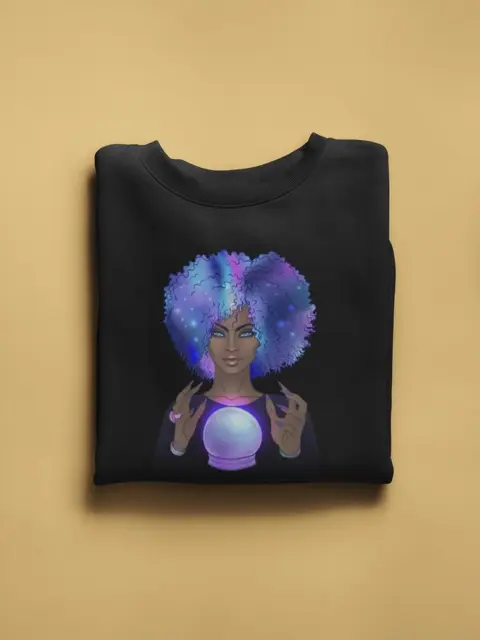 African Woman With Crystal Ball Women's Sweatshirt -Image by Shutterstock