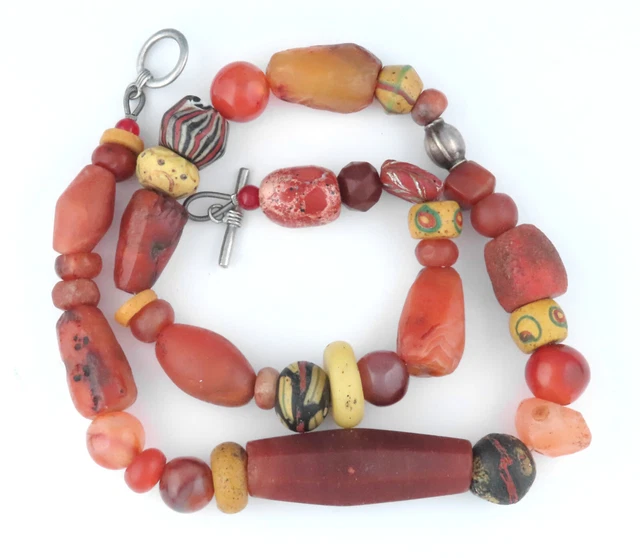 1800s - ANCIENT INDIAN & ASIAN TRADE BEADS NECKLACE