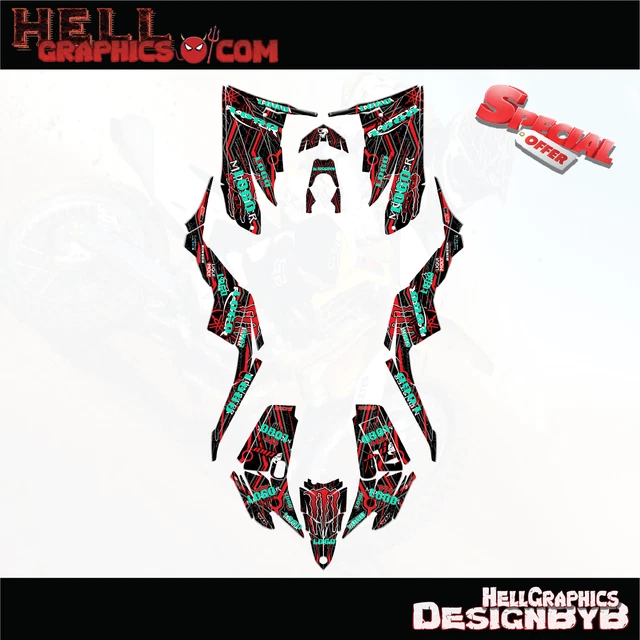 Graphics Kits Decals Stickers BLR  4 YAMAHA RAPTOR 350 2004-2014