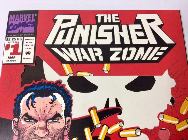 THE PUNISHER: War Zone Issue #1 Die-Cut Cover - MARVEL Comics 1992 - Comic Book